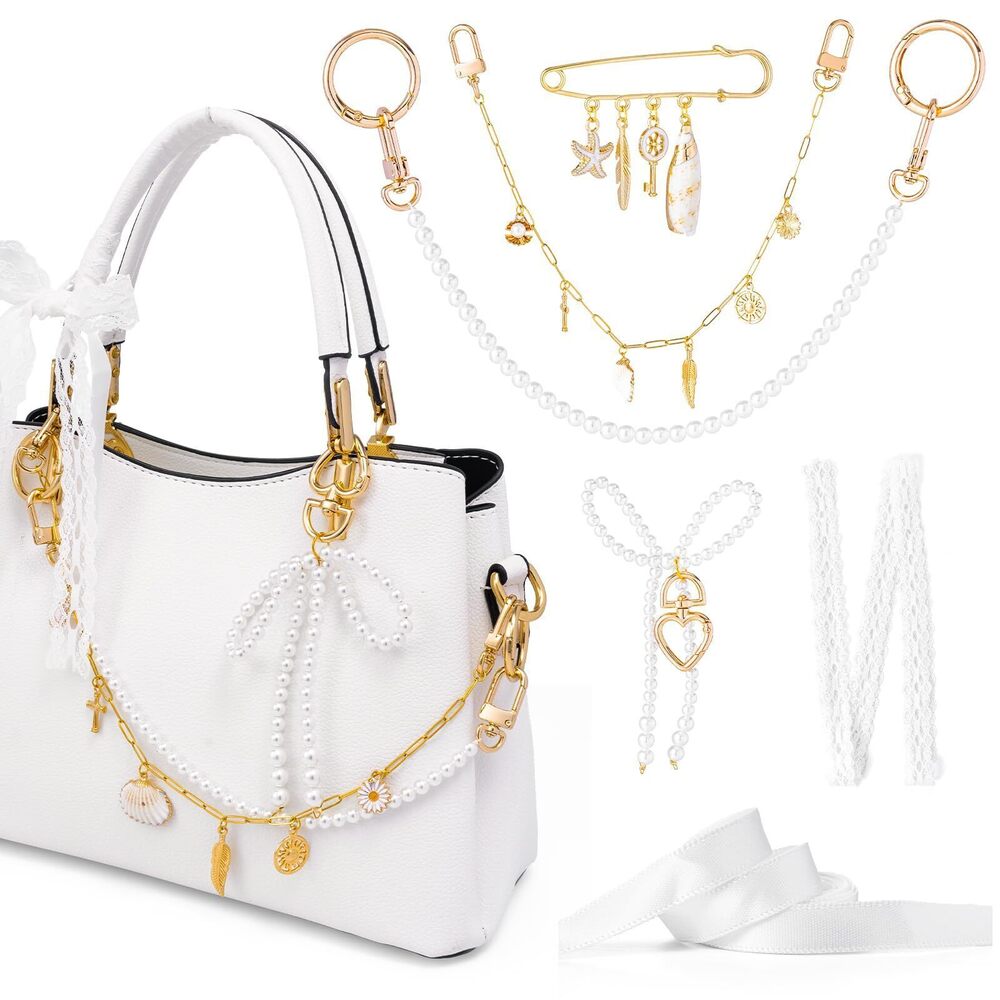 1171 6-in-1 Bag Charms Set, Gold Purse Charms for Jewelry Making, Handbags